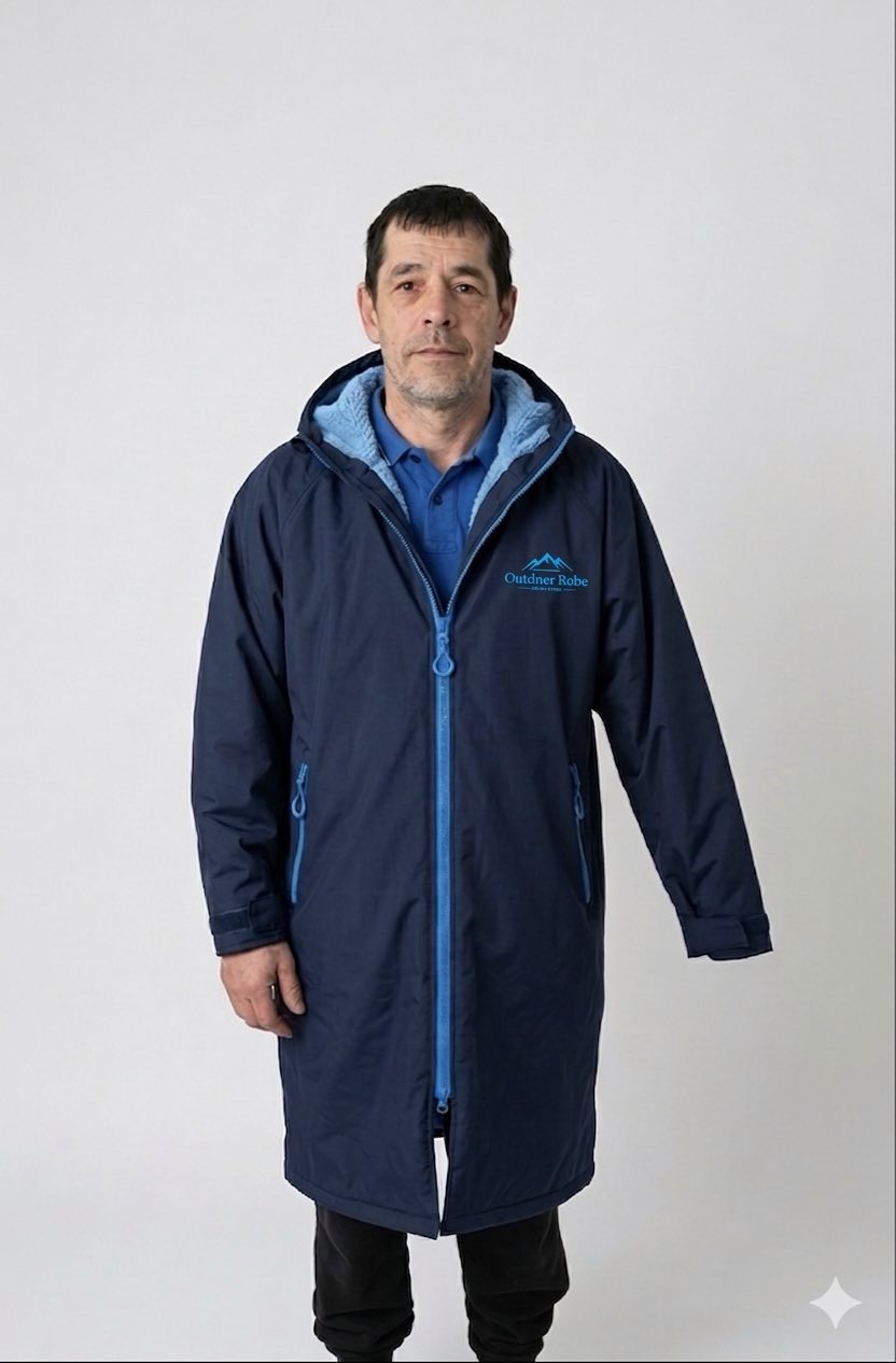 Adults Outdoor Robe - Navy