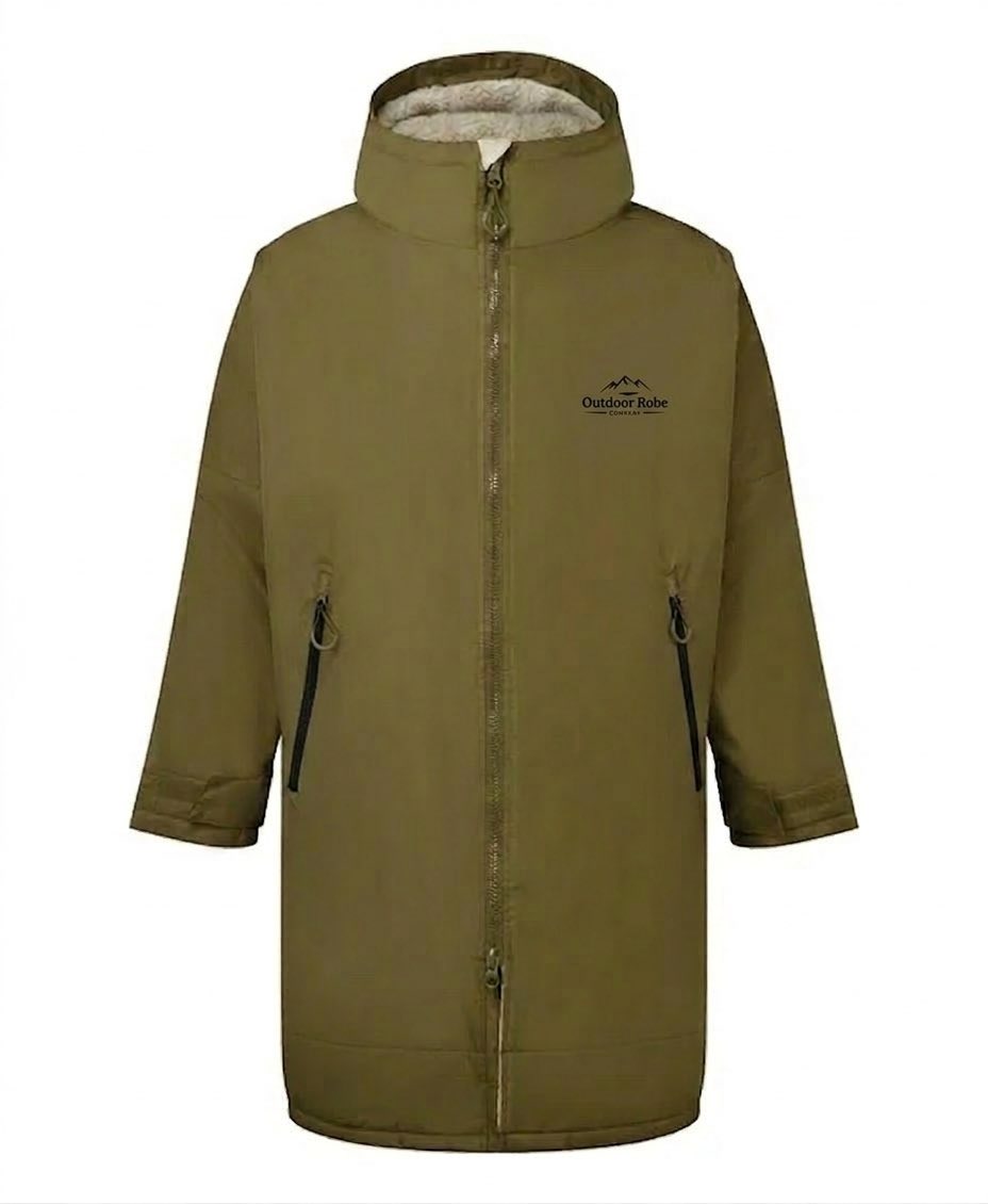 Junior Outdoor Robe - Khaki Green