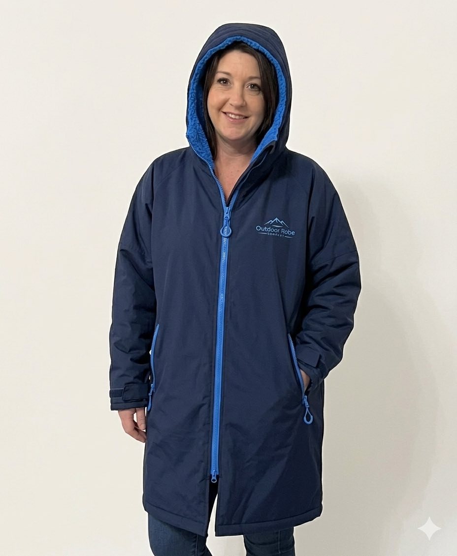 Adults Outdoor Robe - Navy