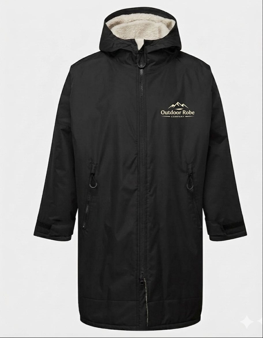 Adults Outdoor Robe - Black & Cream