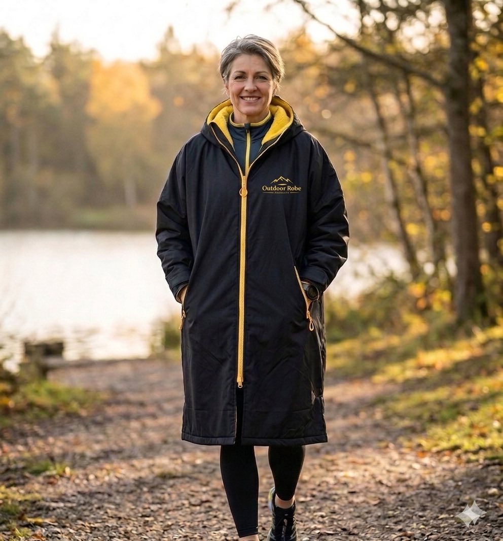 Adults Outdoor Robe - Black & Yellow