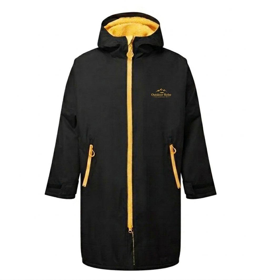 Adults Outdoor Robe - Black & Yellow