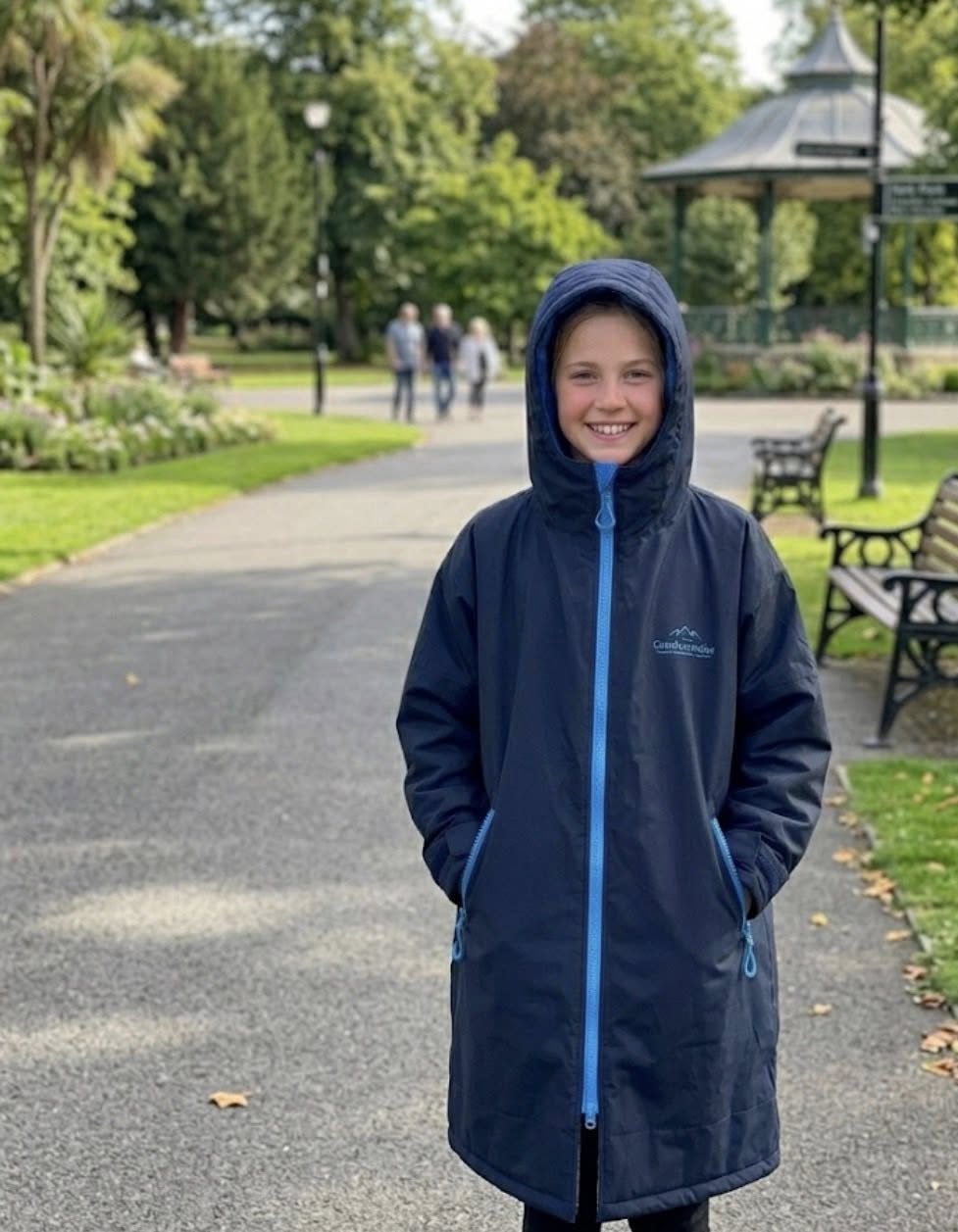 Junior Outdoor Robe - Navy